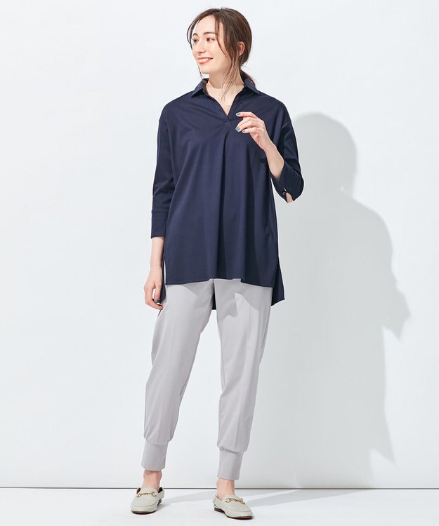 自由区 【洗える】コンパクトムーブ ジョグパンツ ベージュ系