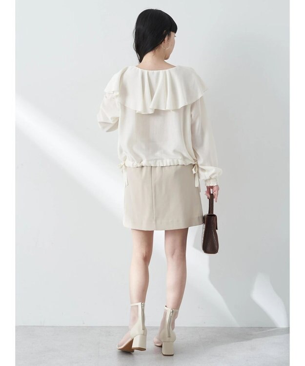 earth music&ecology ラップミニスカート Light Beige