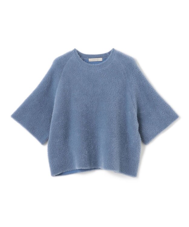 UNFILO L ナイロンシャギー  ハーフスリーブ プルオーバー [NEW]ブルー