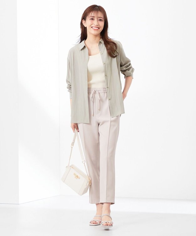 ANY SIS 【洗える】2WAYニット タンクトップ アイボリー