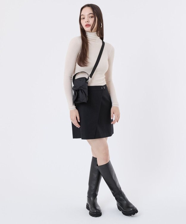 LeSportsac BOW MINI PHONE CROSSBODY/ブラックボウズ ブラックボウズ