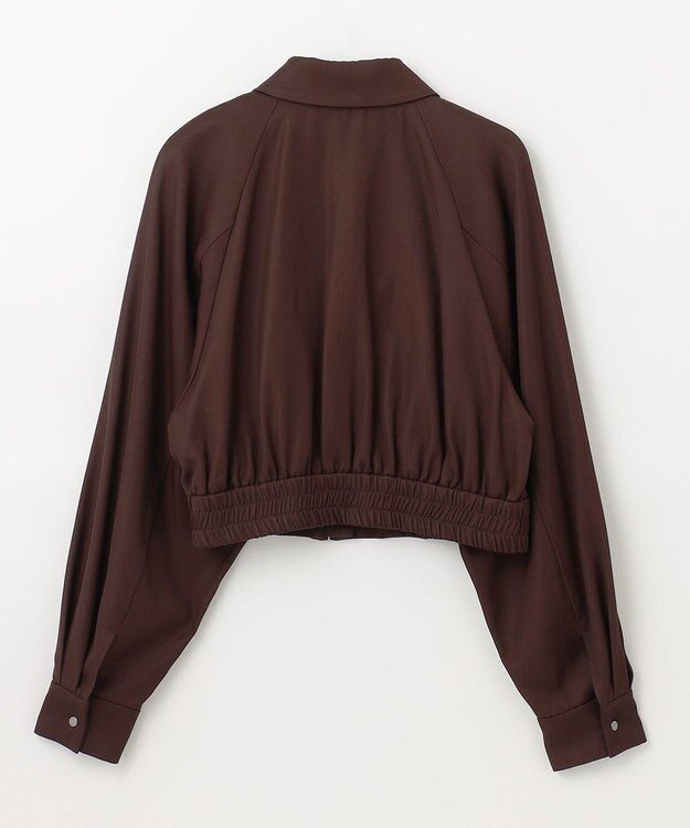 NAVE 【Nave　洗える】バルキーツイル ジップアップブルゾン ダークブラウン系