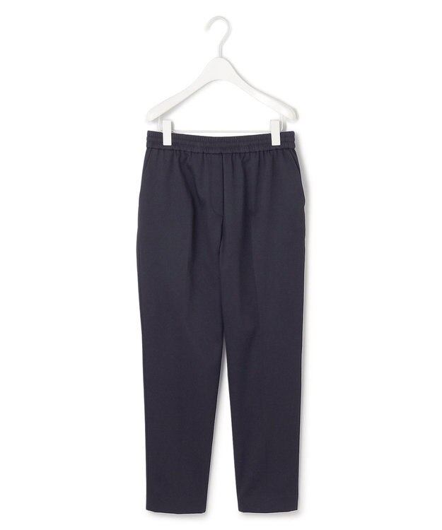 ICB L 【洗える】ウォームサテン ドロストパンツ ネイビー系