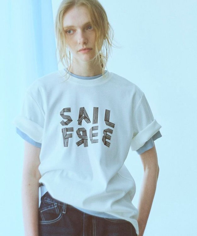 FORFORMO Fraise Print T-shirt-A フライスプリントTシャツ ホワイト