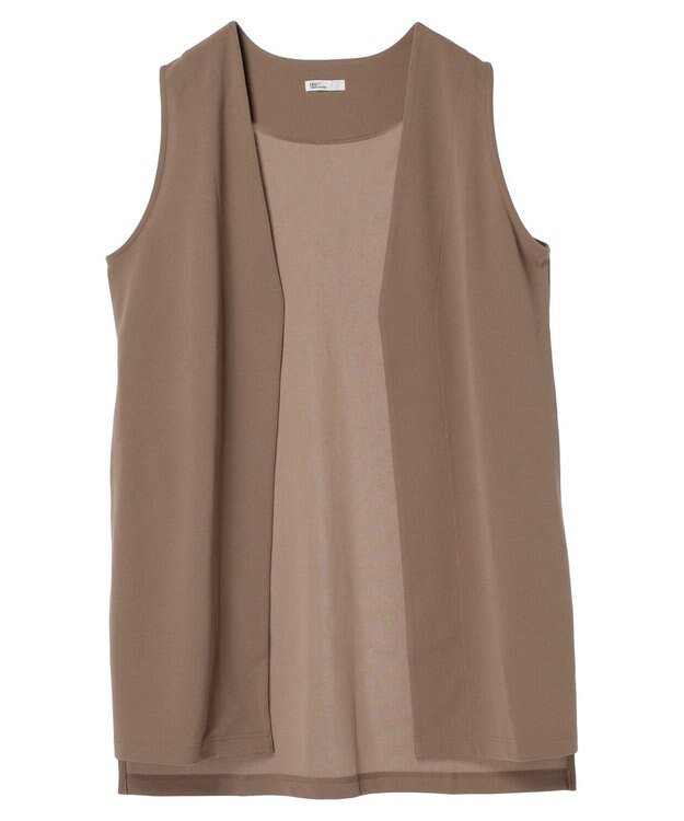 CRAFT STANDARD BOUTIQUE カットジョーゼットベスト Mocha