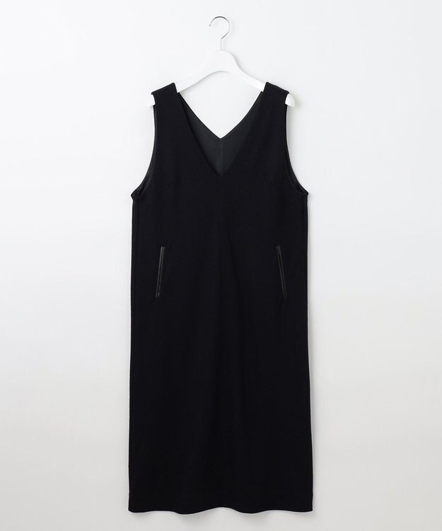 J.PRESS LADIES L 【洗える】ウールスムース ジャンパースカート ネイビー系