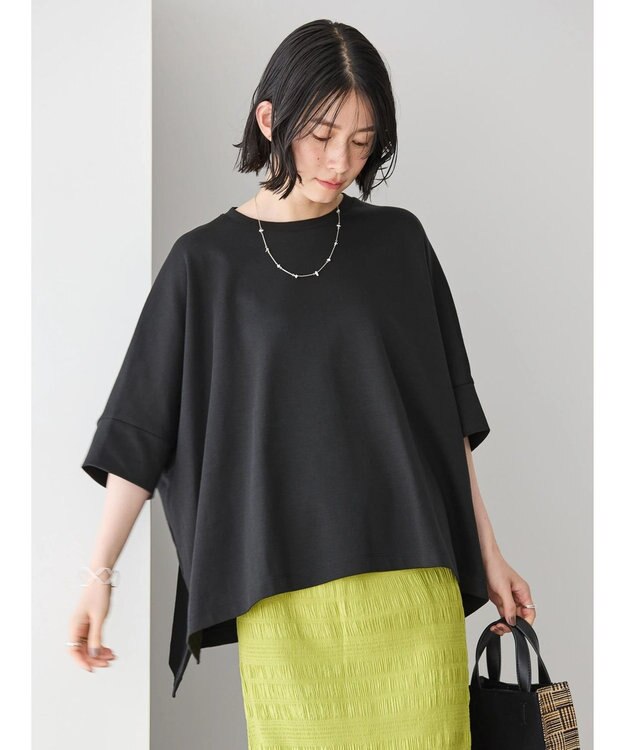 AMERICAN HOLIC 接触冷感ポンチョシルエットポンチプルオーバー Black