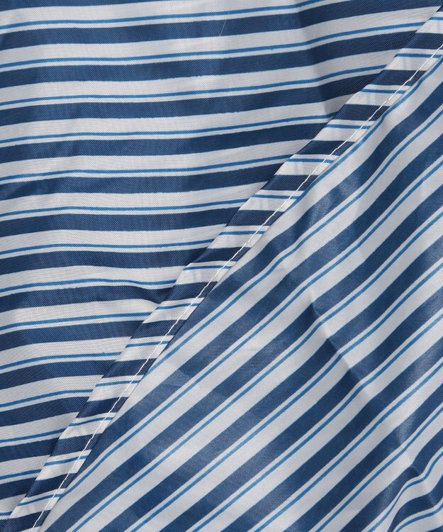 MOONBAT 【撥水】FLAT PURE サイクル レインポンチョ ボーダー 自転車 収納袋付き ネイビーブルー