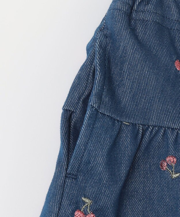 ANY KIDS デニムスカッツ ブルー×ブラック