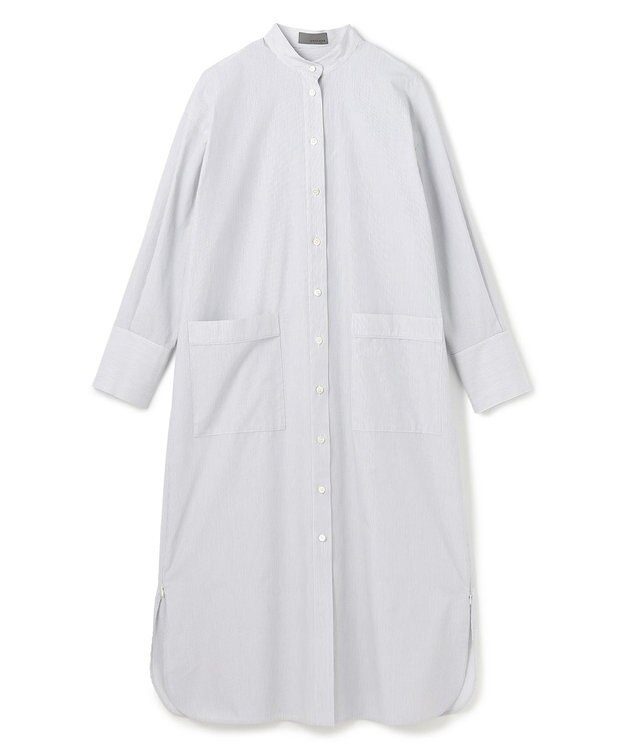 uncrave コットンクロスストライプ シャツワンピース ネイビーストライプ