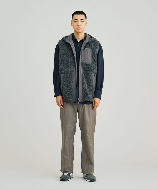 J.PRESS YORK STREET 【UNISEX】リバーシブル ボアベスト グレー系