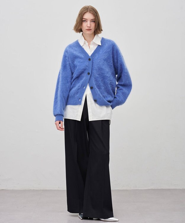 uncrave カシミヤファーニット カーディガン ライトブルー