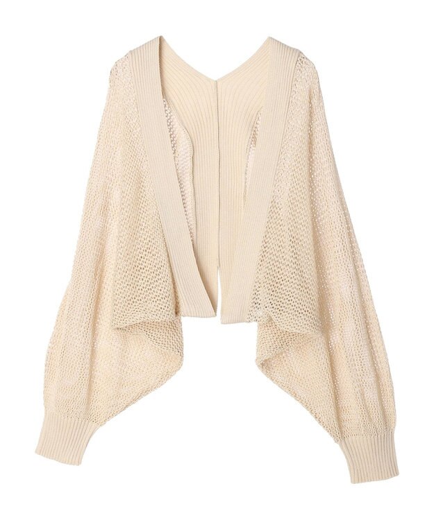 earth music&ecology メッシュボレロ Ivory