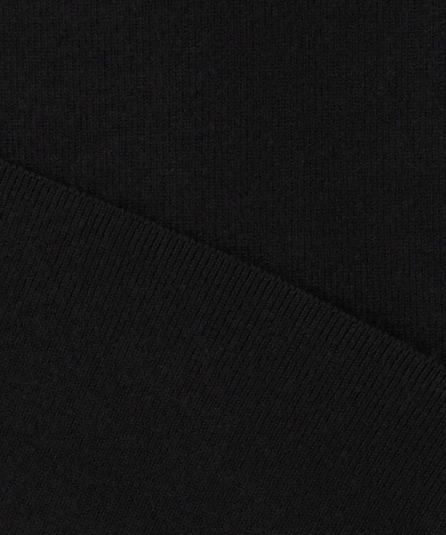 Feroux 【洗える】ショルダーリボン プルオーバーニット ブラック系