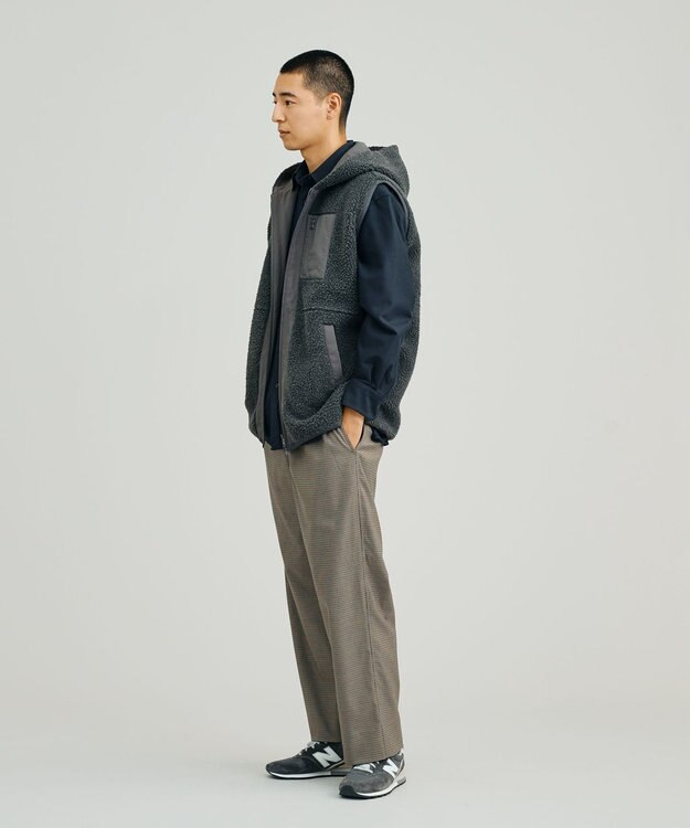 J.PRESS YORK STREET 【UNISEX】リバーシブル ボアベスト グレー系