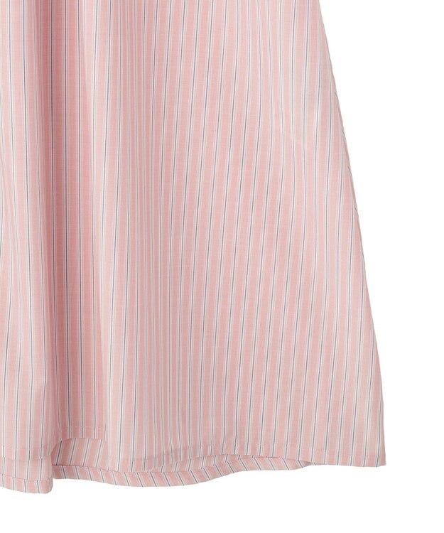 Green Parks イージーケア抜け衿ウエストタックシャツワンピース Pink