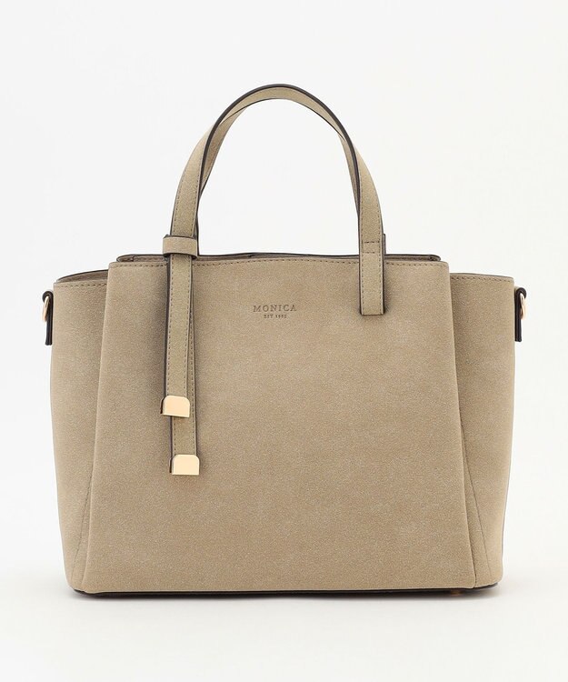 LA BAGAGERIE 【MONICA】ボウタイリボンハンドバッグ ライトベージュ