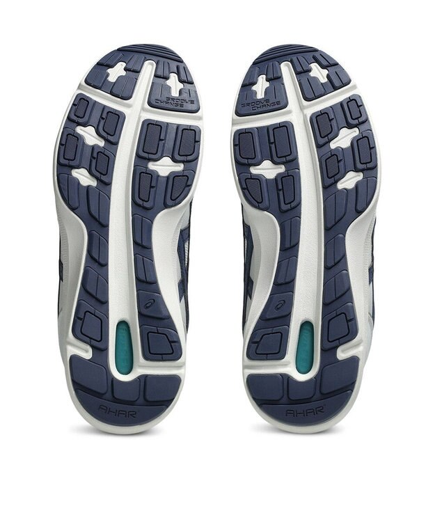 ASICS WALKING ハダシウォーカー メンズ 3E相当 ライトグレー×ネイビーブルー