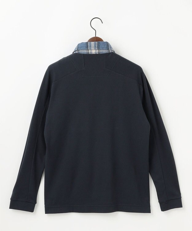 JOSEPH ABBOUD MOUNTAIN 【オーガニックコットン使用/JAPANファブリック】アウトドア ポロ ネイビー系