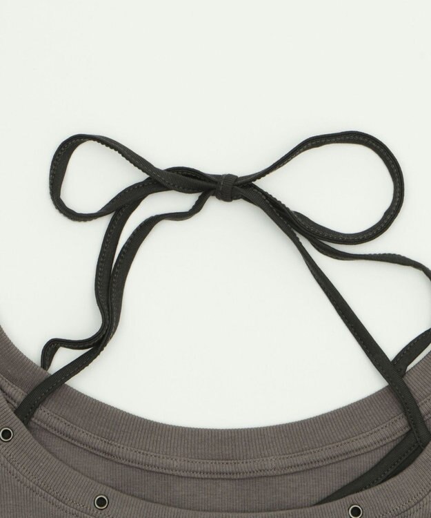 WEGO ハトメレイヤードグラフィックT ブラック中濃色