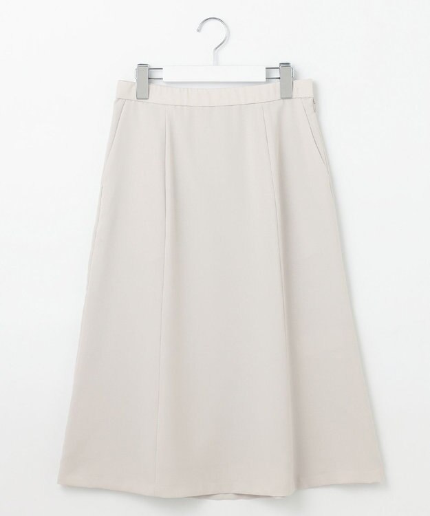 自由区 【セットアップ対応・UVカット・接触冷感・洗える】ライトストレッチフレア スカート ベージュ