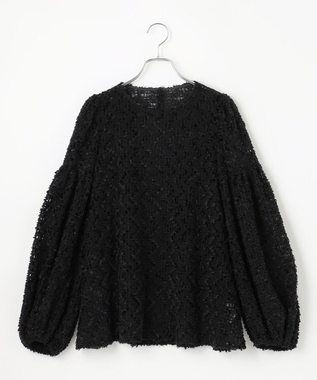 #Newans 【洗える】フィラッフィギャザースリーブブラウス ブラック