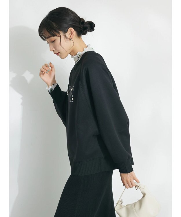 CRAFT STANDARD BOUTIQUE 軽量ボンディングパールロゴプルオーバー Black