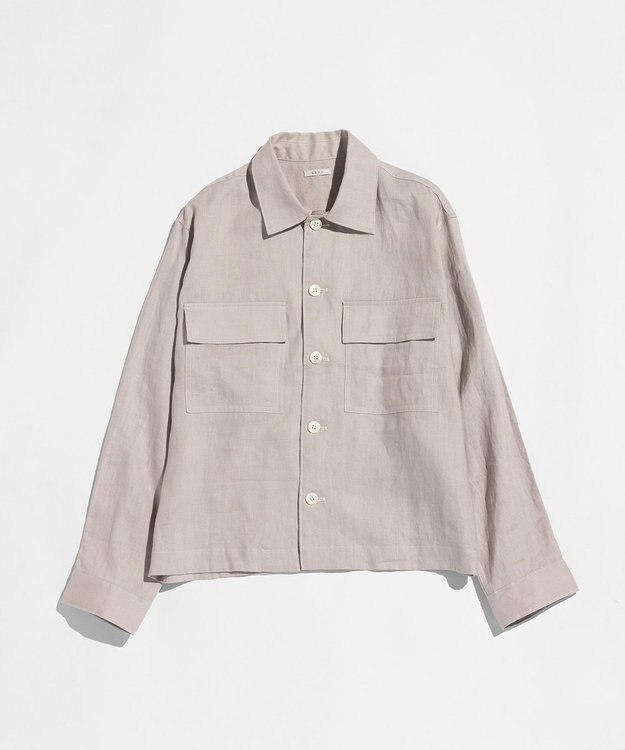 LENO LINEN WORK SHIRTS《UNISEX》リネンワークシャツ BEIGE