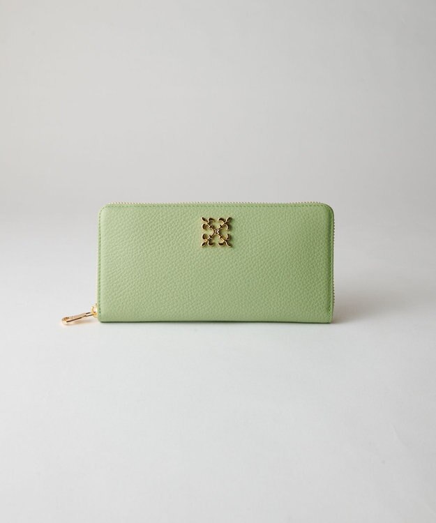 russet モノグラムプレートラウンドジップウォレット(SO-372) Green/GR