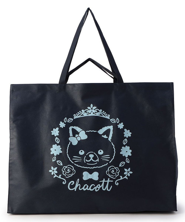 Chacott Cat不織布バッグL ネイビー