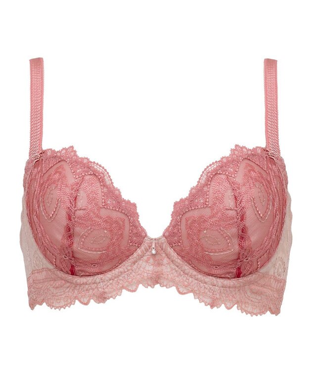 BRADELIS New York 【BRADELIS New York/ 育乳補整ブラ・STEP2 寄せる】ベルステップ2ブラ25A1 谷間を作ってキープ テラコッタ