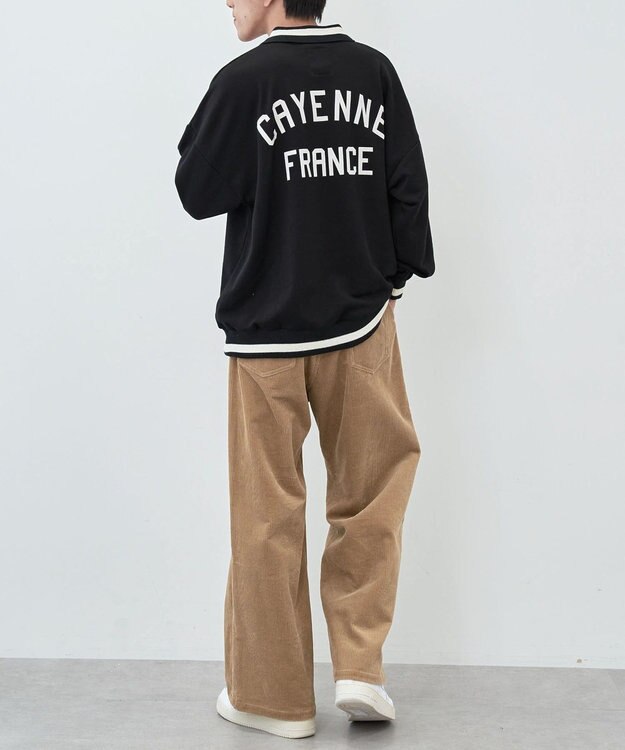 CRAFT STANDARD BOUTIQUE 【ユニセックス】裏毛ハーフジップスウェット Black