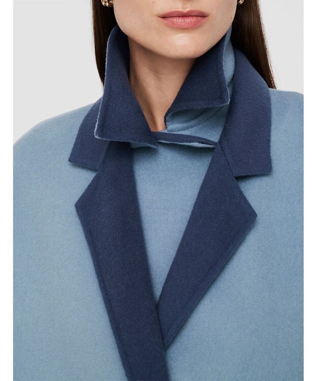 JOSEPH ダブルフェイスリバーシブル　ロングコート Faded Sky/Harbour