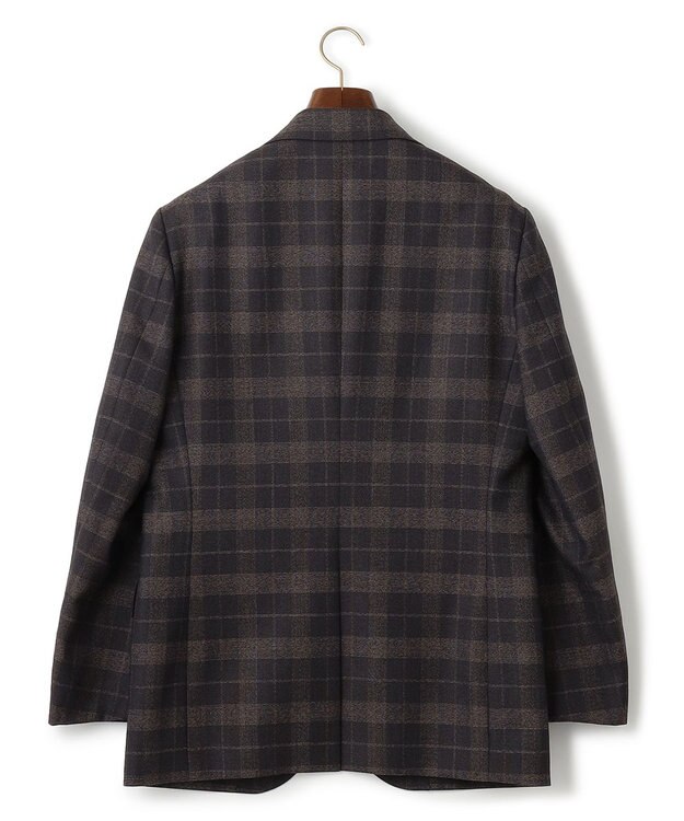 J.PRESS MEN 【ソフトタッチツイスト】モダンアイビーチェック ジャケット ダークブラウン系4
