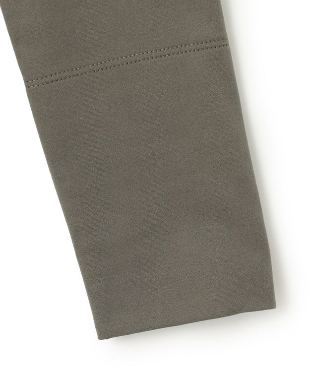 ICB 【洗える】リバーストレッチジャージー ペプラムカットソー アッシュカーキ系