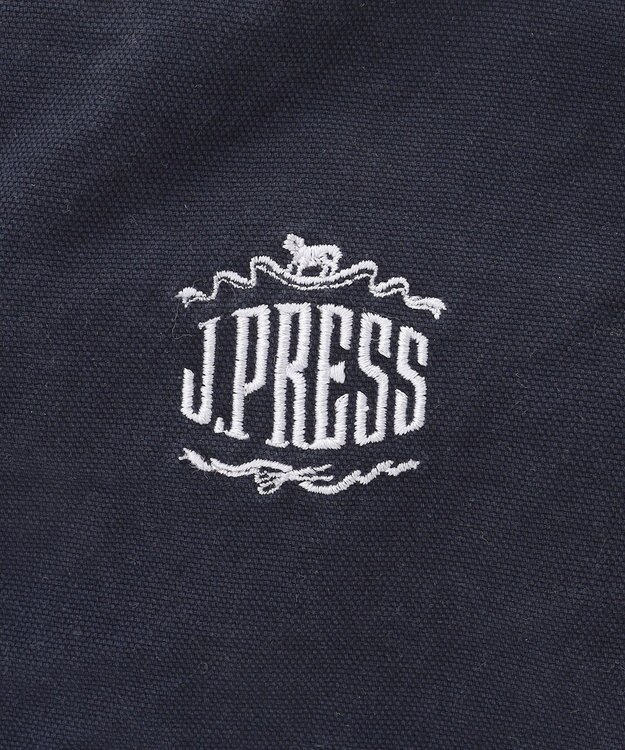 J.PRESS MEN コットンキャンバス オーバルトートバッグ ネイビー系