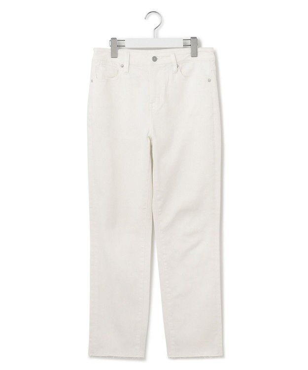 23区 L 【SLOW/洗える】SLOW DENIM タイトストレート デニム ホワイト系