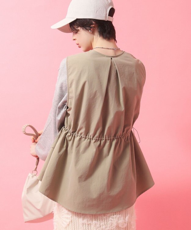 Green Parks ドロストフレアベスト Khaki