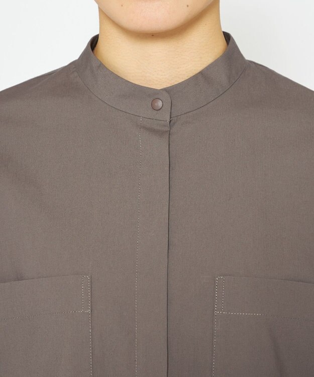 uncrave 【洗濯機洗い可】カラータイプライター ショートシャツ（uncrave WHITE） グレージュ