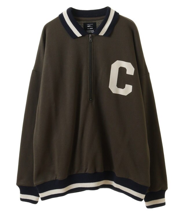 CRAFT STANDARD BOUTIQUE 【ユニセックス】裏毛ハーフジップスウェット Khaki