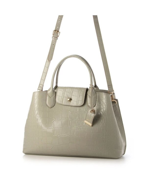 UNBILLION perche ゴートユーティリティヒネリかぶせA4トート CGRY