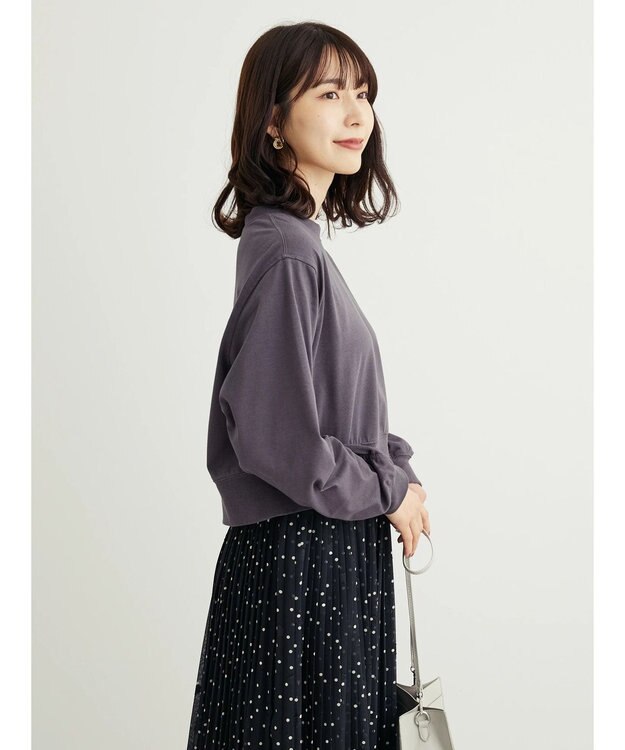 Green Parks ・ＥＬＥＮＣＡＲＥ　ＤＵＥシャーリング袖プルオーバー Charcoal Gray