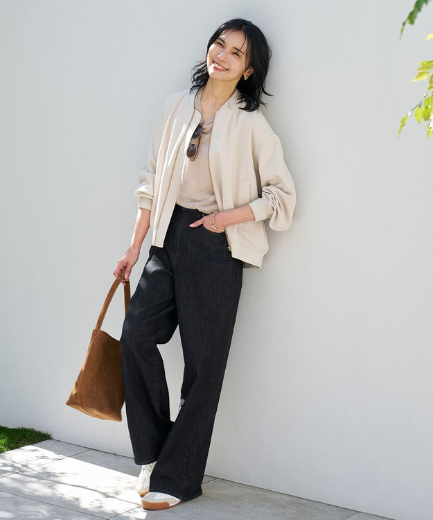 UNFILO L BEAUTY MOVE ヘビロテ ブルゾン アイボリー