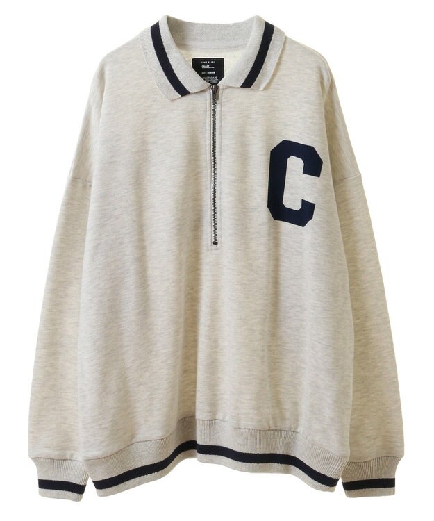 CRAFT STANDARD BOUTIQUE 【ユニセックス】裏毛ハーフジップスウェット Oatmeal