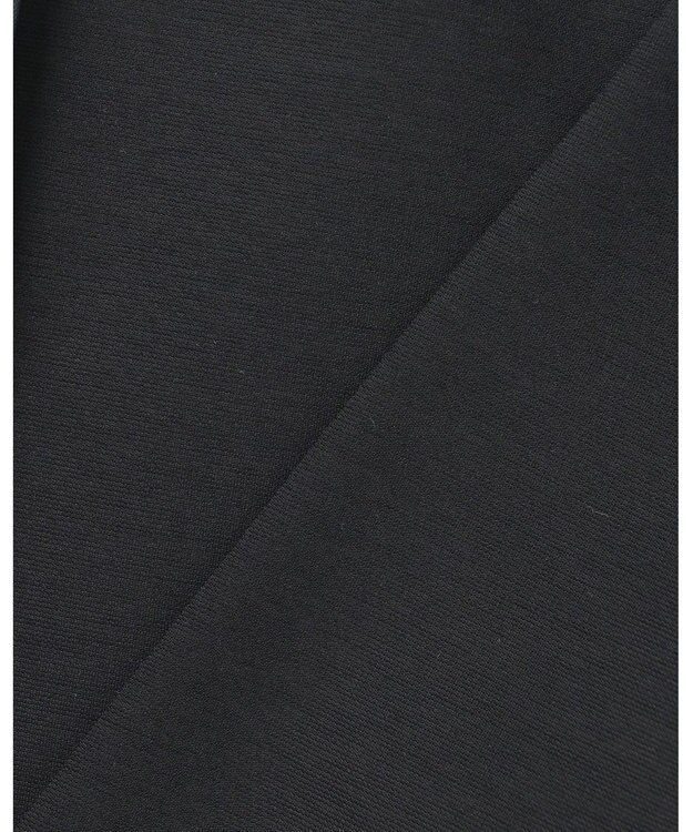 ICB 【洗える】コットンコンプレッシャー ノーカラージャケット ブラック系