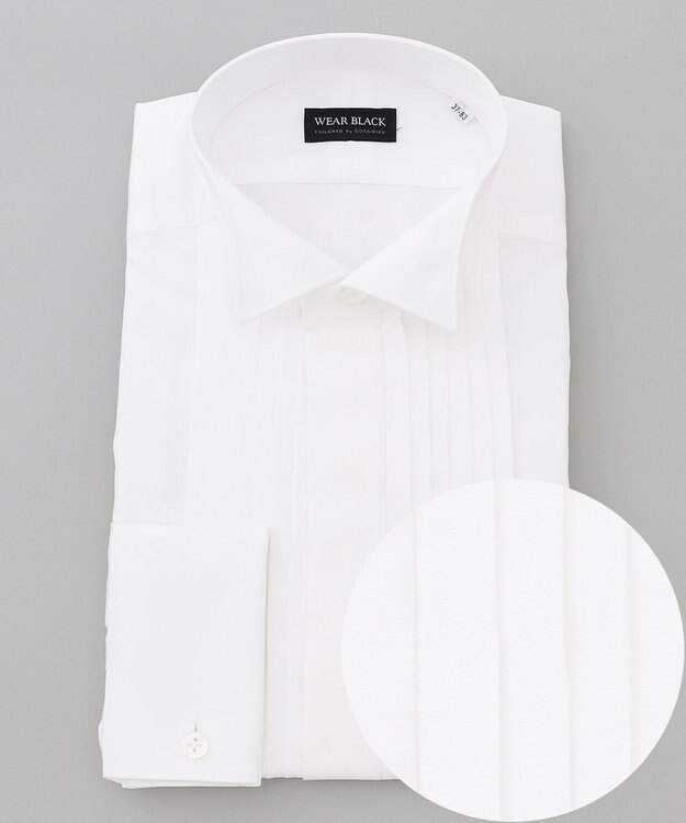 GOTAIRIKU 【WEAR BLACK】ブザム比翼ウィングカラー ドレスシャツ ホワイト系