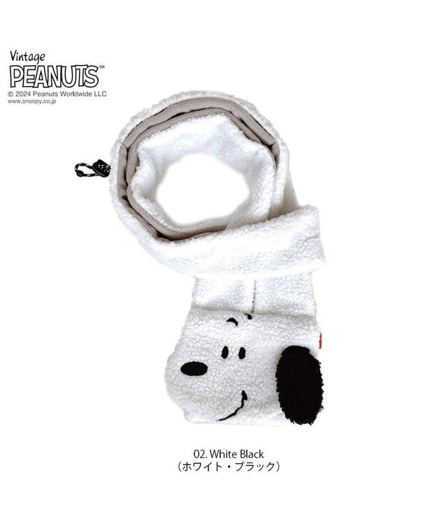 ROOTOTE 8412【スヌーピー】IP.マフルー.ピーナッツ-9U 02：ホワイト・ブラック