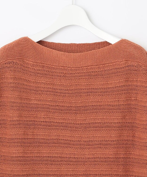 J.PRESS LADIES 【洗える】ヘンプレイヤード ニット オレンジ系