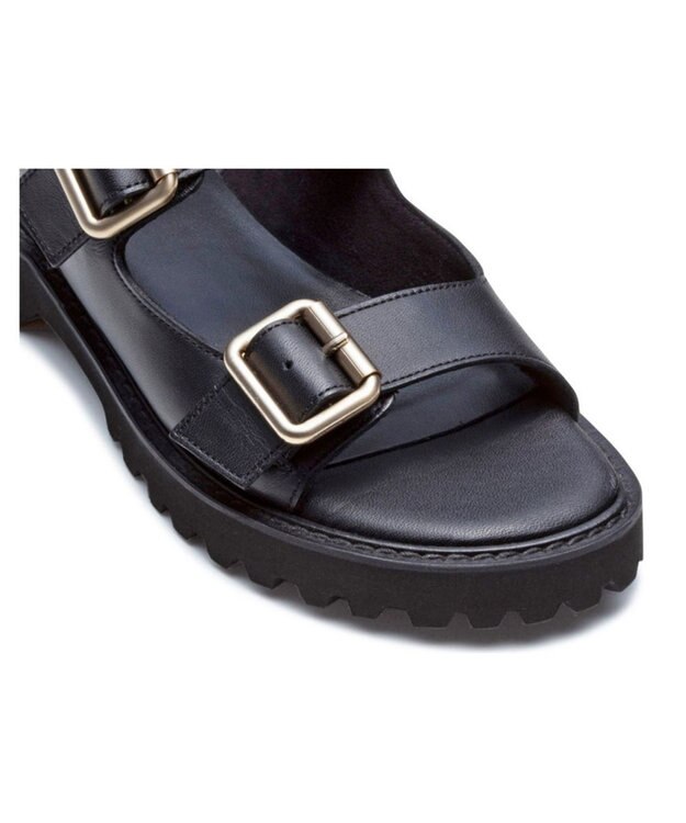 REGAL FOOT COMMUNITY 【リーガルレディース】F28R ダブルバックルサンダル サンダル ブラック