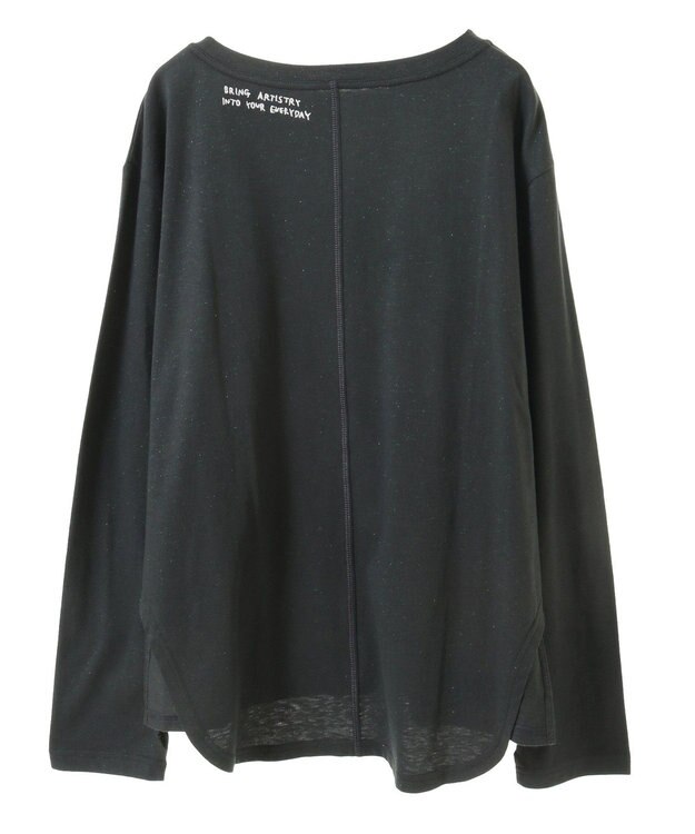 CRAFT STANDARD BOUTIQUE ラメ天竺刺繍ロンTEE Charcoal Gray